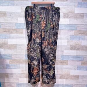 Cabelas Mossy Oak Break Up Suede Hunting Pants Brown Camo Waterproof Mens 3XLT